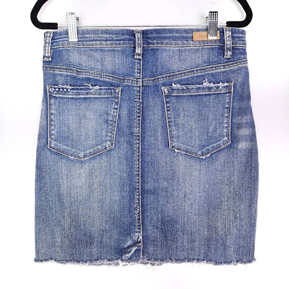 [BLANK NYC] Faithful 90's Y2K Inspired Way Back When Denim Raw Hem Skirt Size 28 - Picture 9 of 11